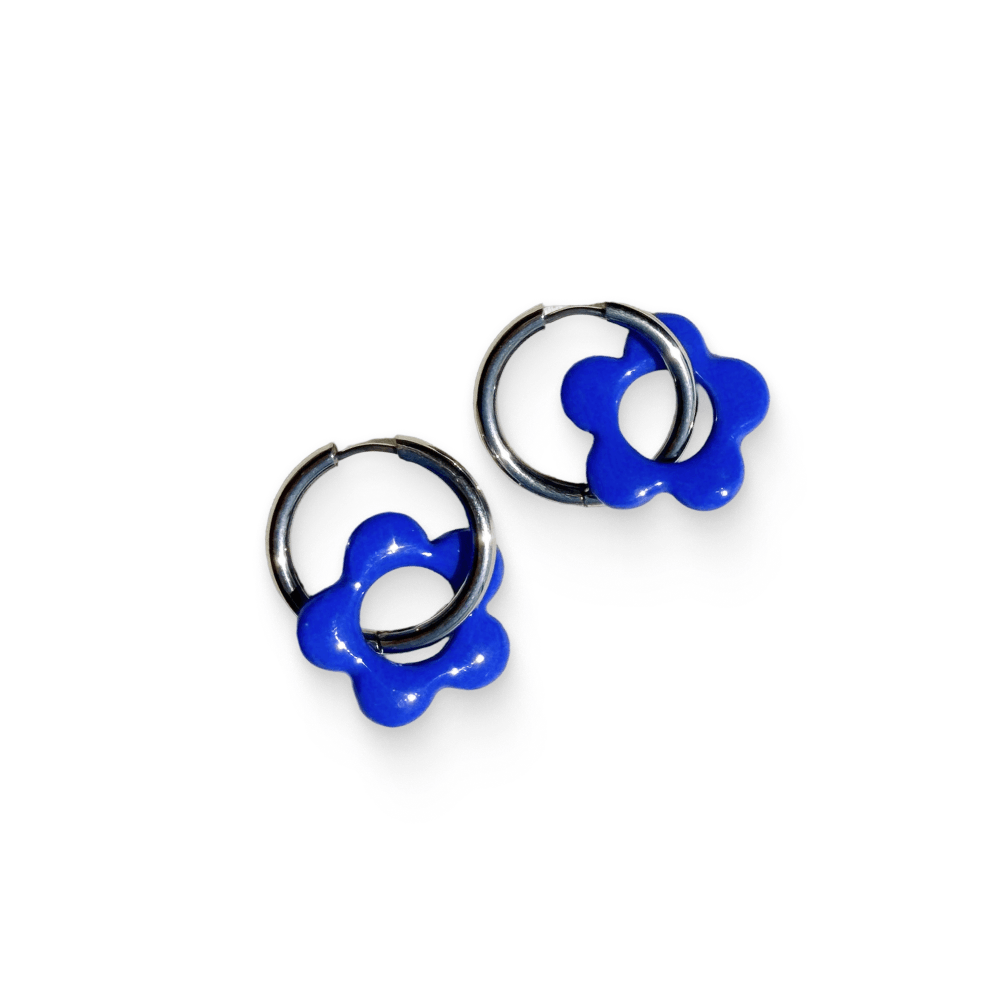 Kolczyki Cobalt Flower